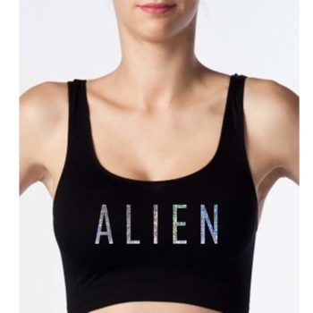 Holographic Alien Crop Tops - Bralettes - Seamless Lingerie