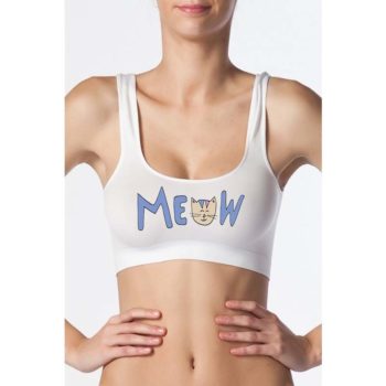 Meow Kitten Bra- Seamless Bra - Stretch Tank Top Underwear